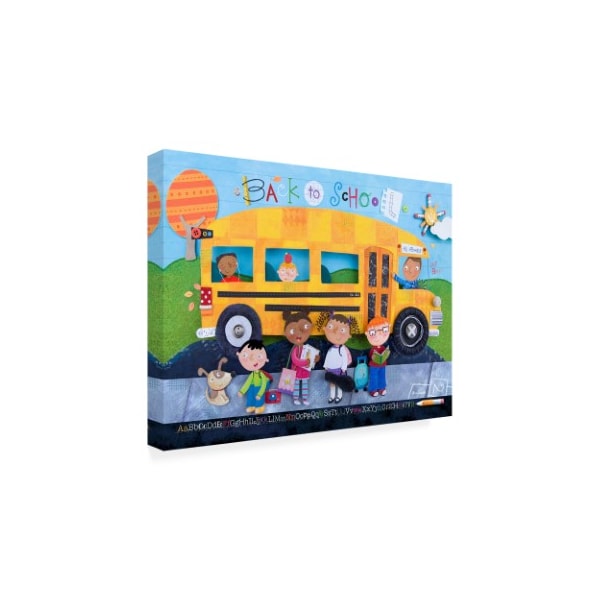 Holli Conger 'Back To School Bus' Canvas Art,24x32